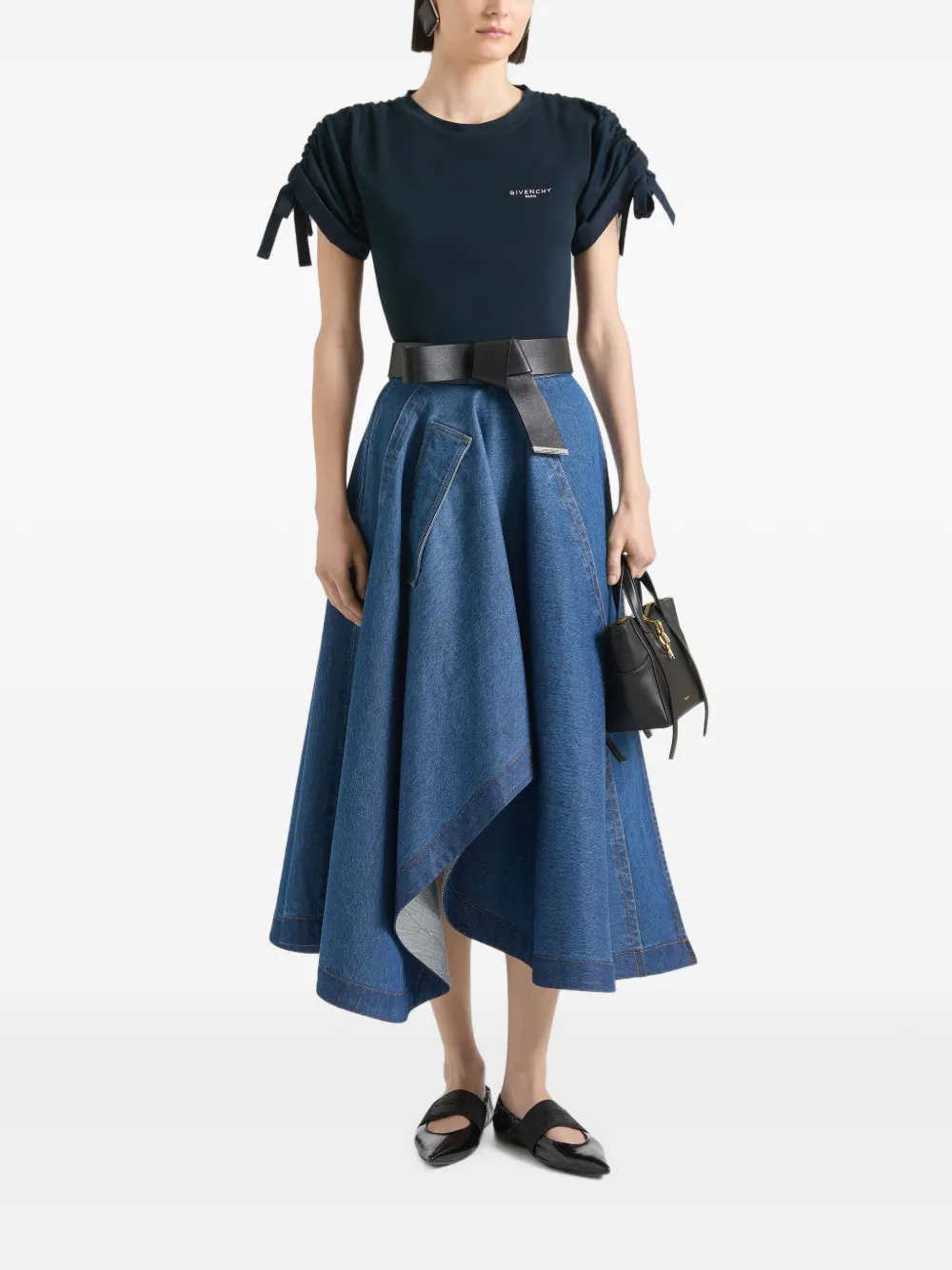 Givenchy Katoenen T-shirt met strikken Blauw