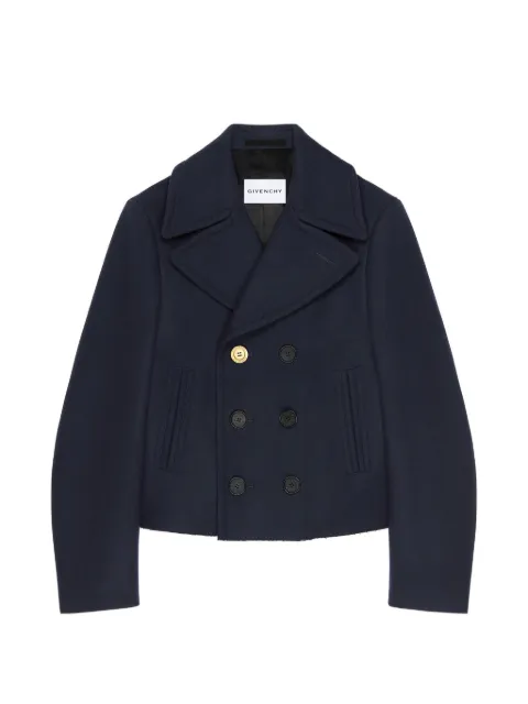 Givenchy Cropped pea coat in wool