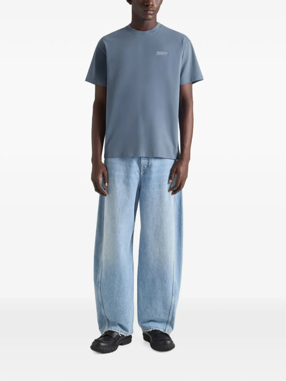Givenchy Katoenen T-shirt met Paris-grosgrain Blauw