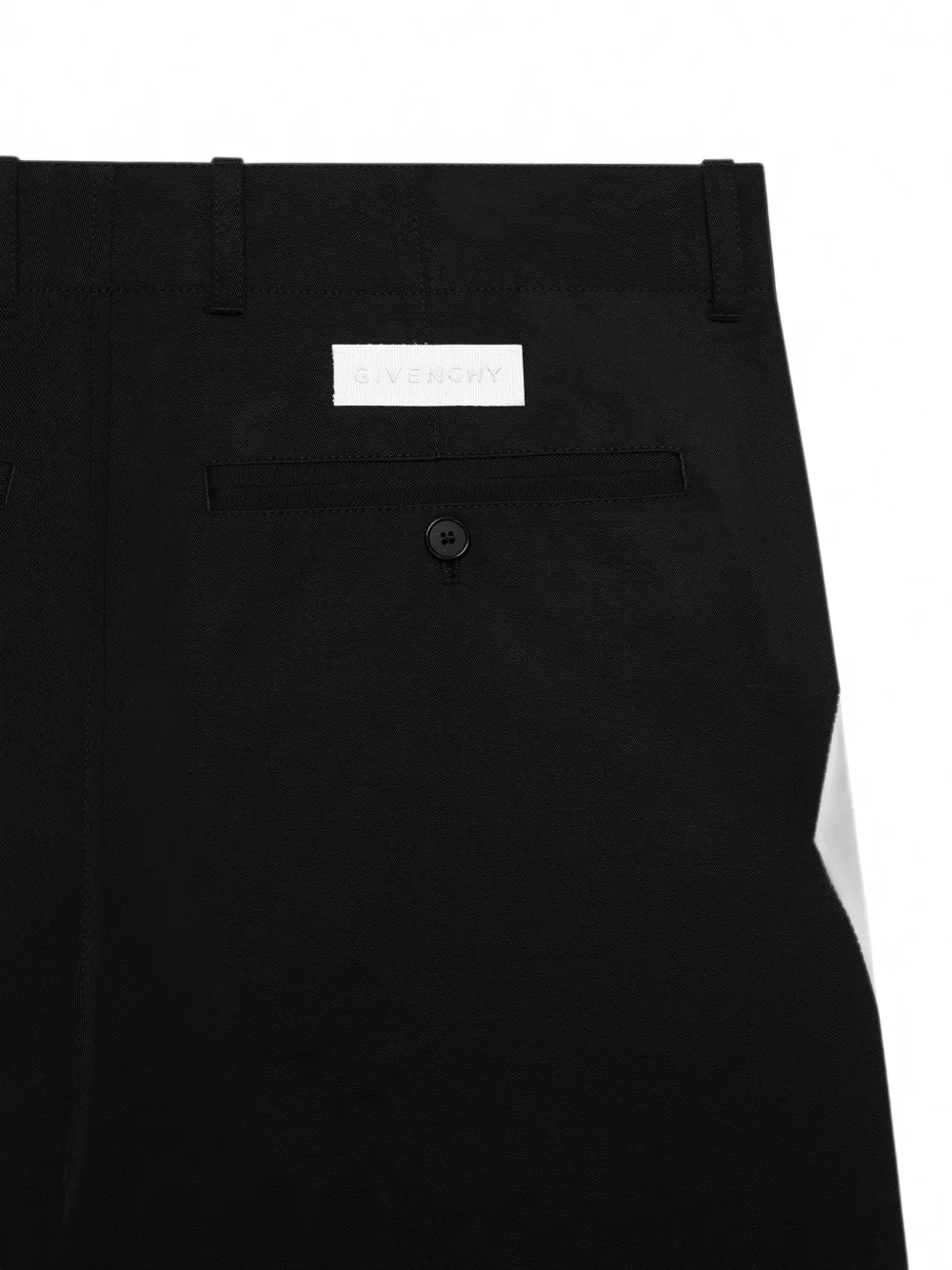 Givenchy Couture Seam katoenen broek met grosgrain-detail Zwart