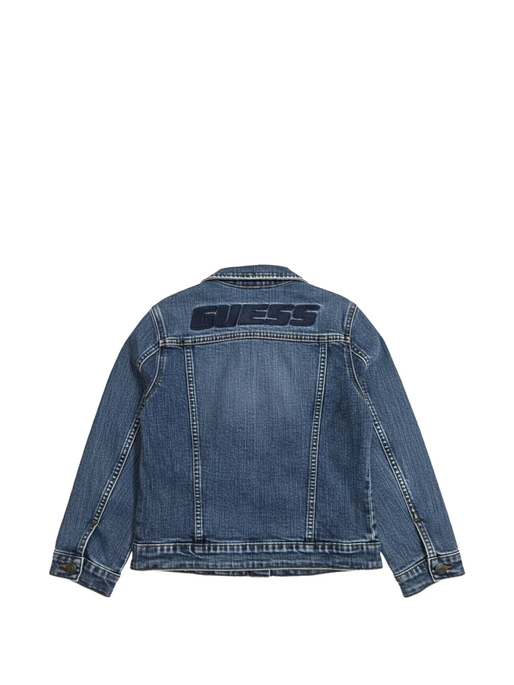 guess kids Spijkerjack met logopatch Blauw