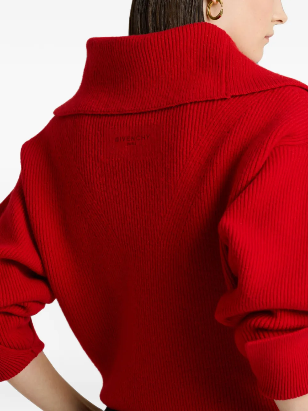 Givenchy Wollen en kasjmier vest met rits Rood