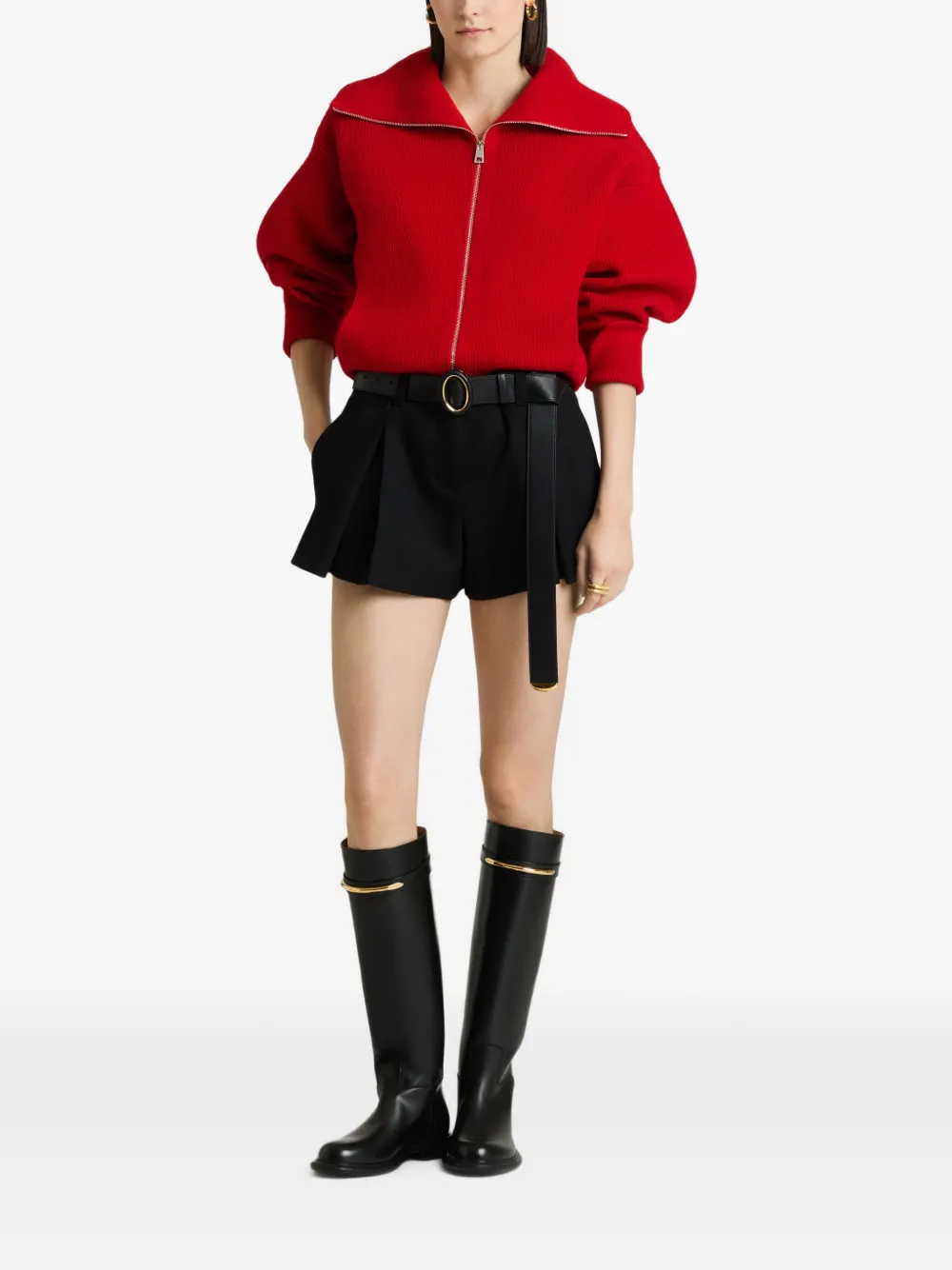 Givenchy Wollen en kasjmier vest met rits Rood
