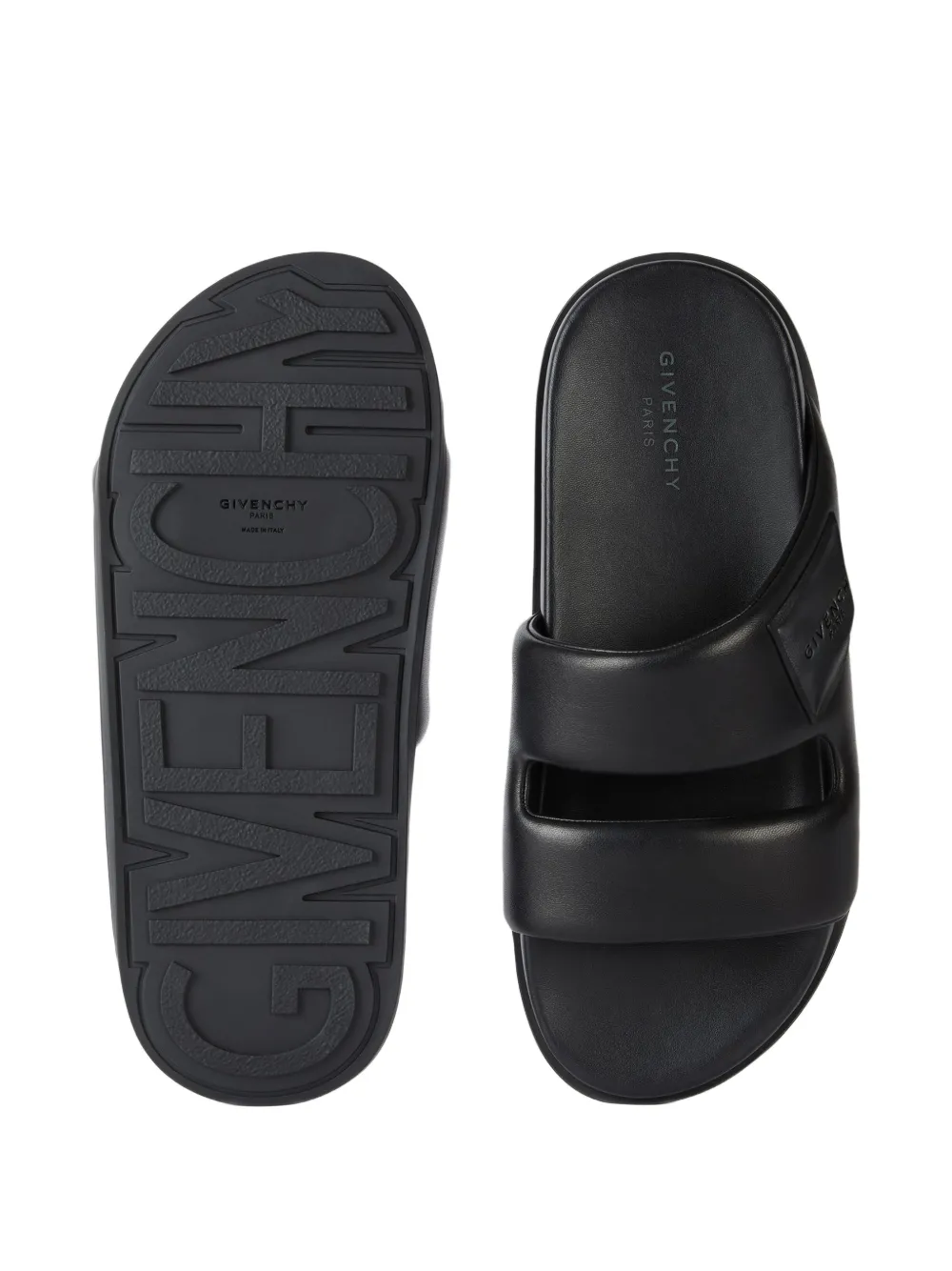 Givenchy padded leather sandals Zwart