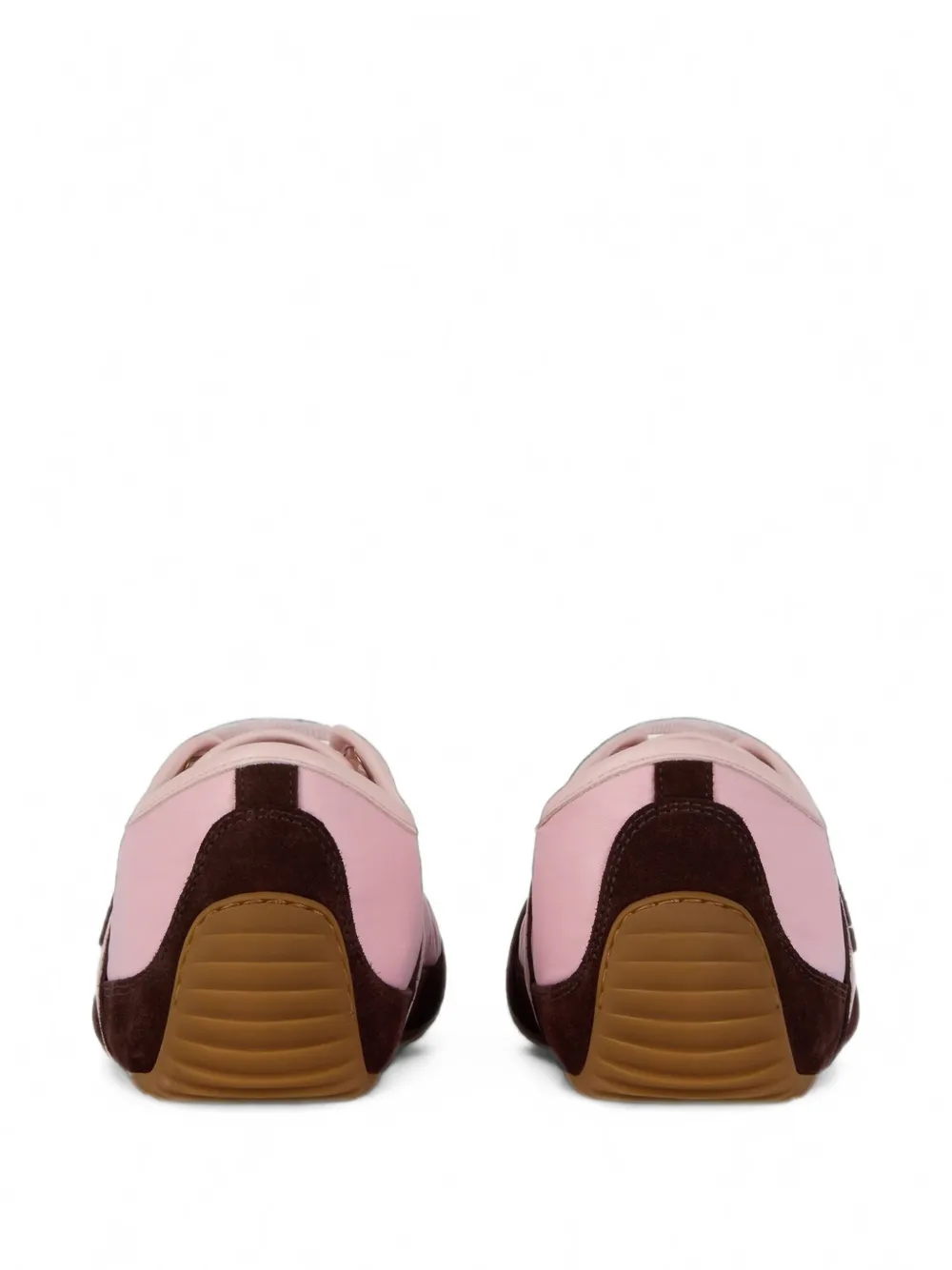 Givenchy Slim suede-trim panelled sneakers Bruin