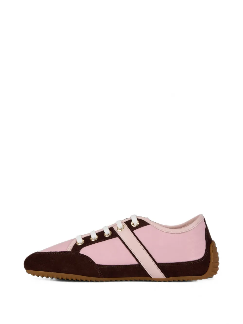 Givenchy Slim suede-trim panelled sneakers Bruin