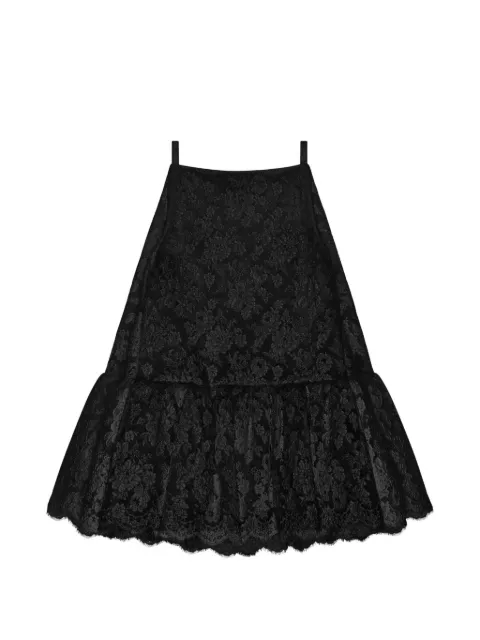 Givenchy sliced mini ruffled dress in lace
