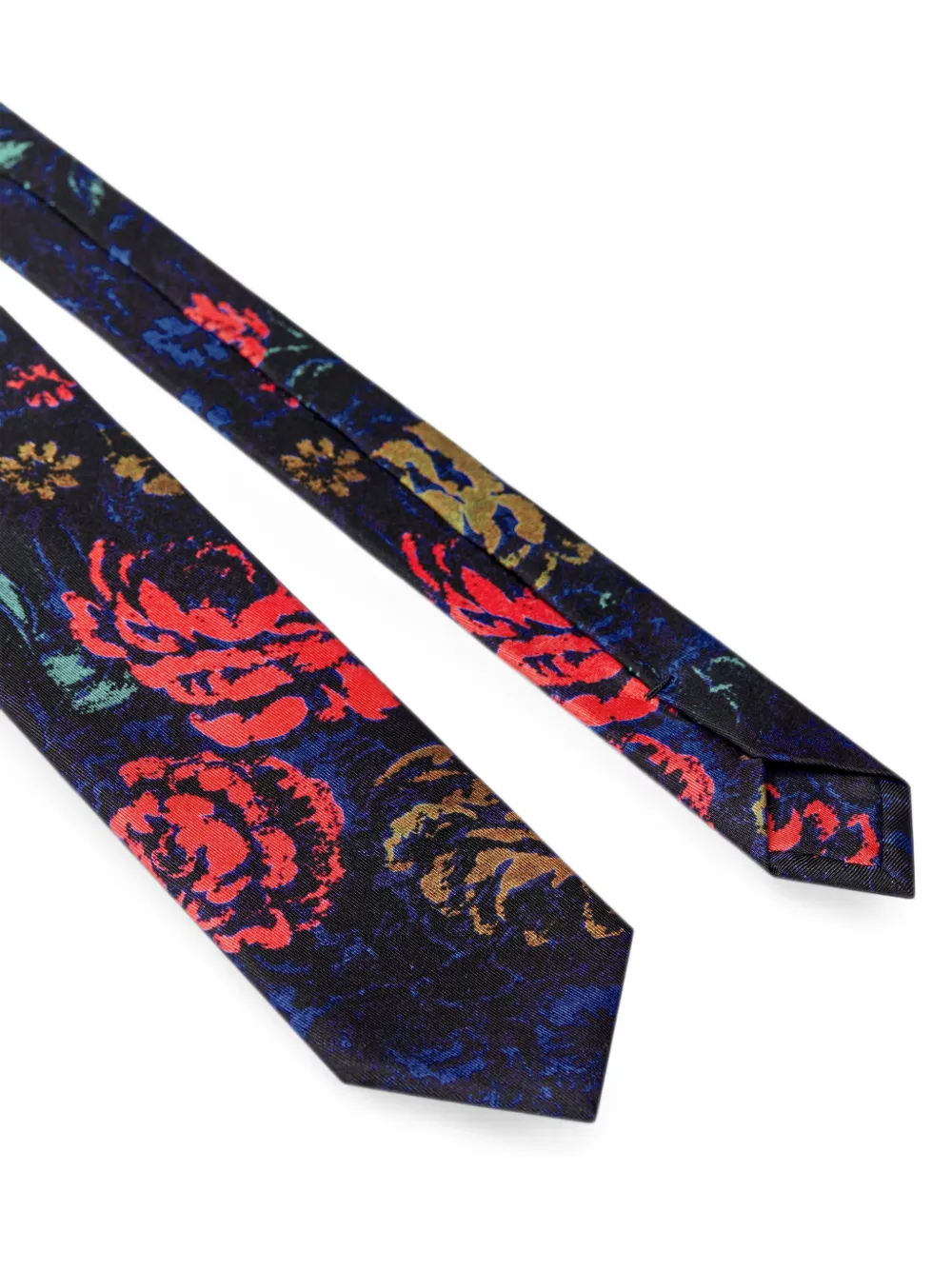 Givenchy Zijden stropdas met bloemen-print Blauw