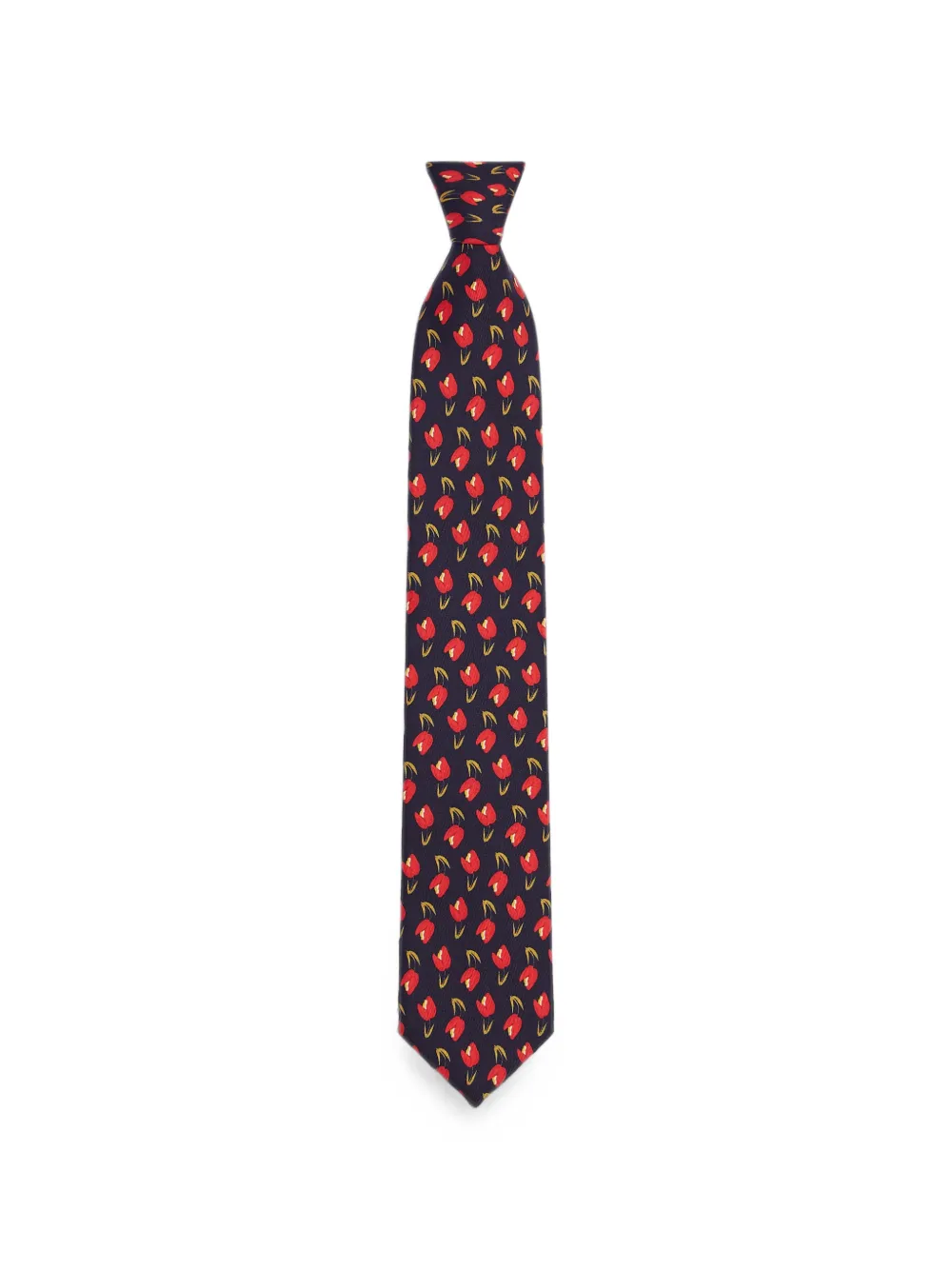 Givenchy tie in silk with tulip print - Blue