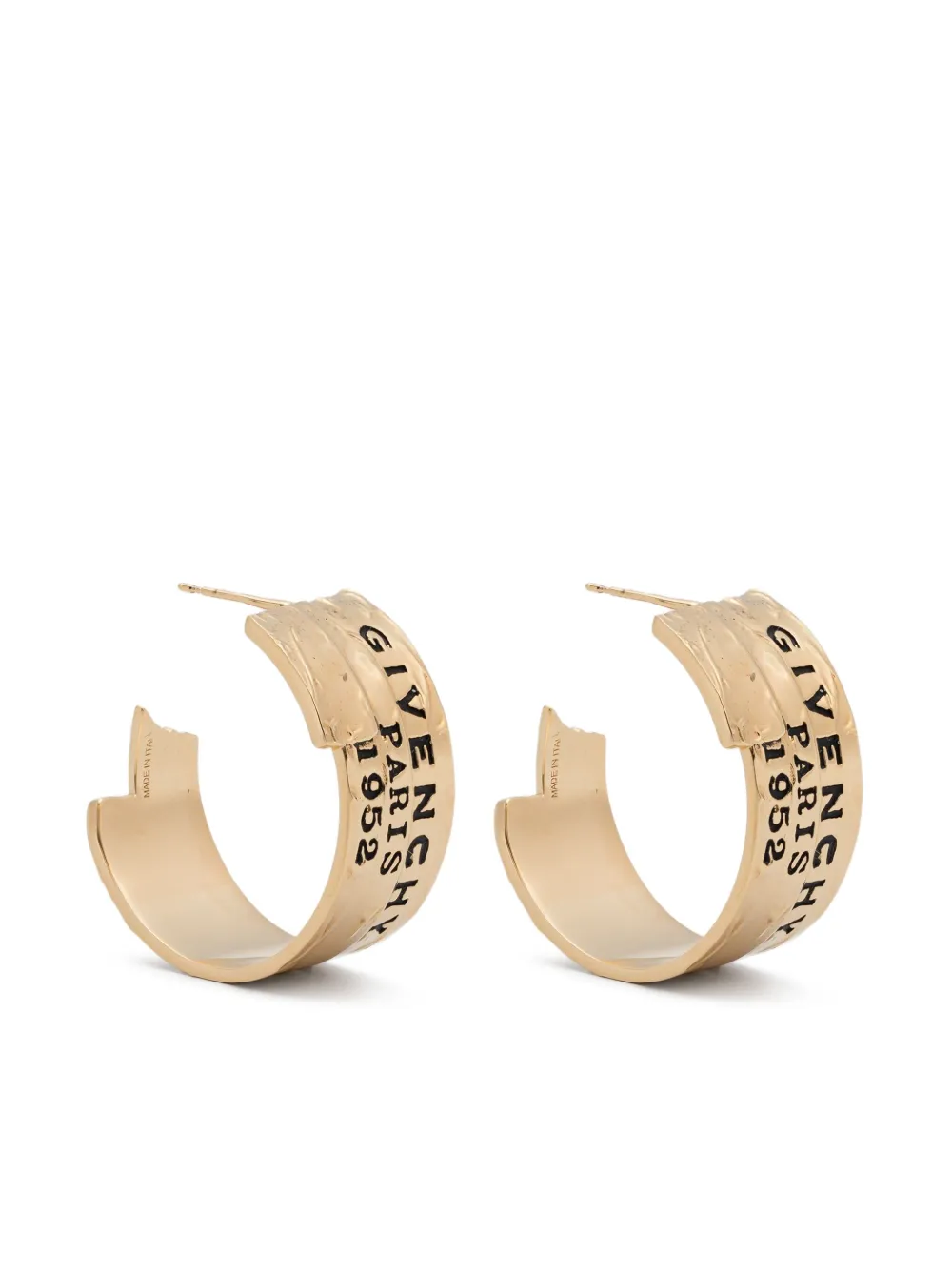 Givenchy tape earrings in metal and enamel