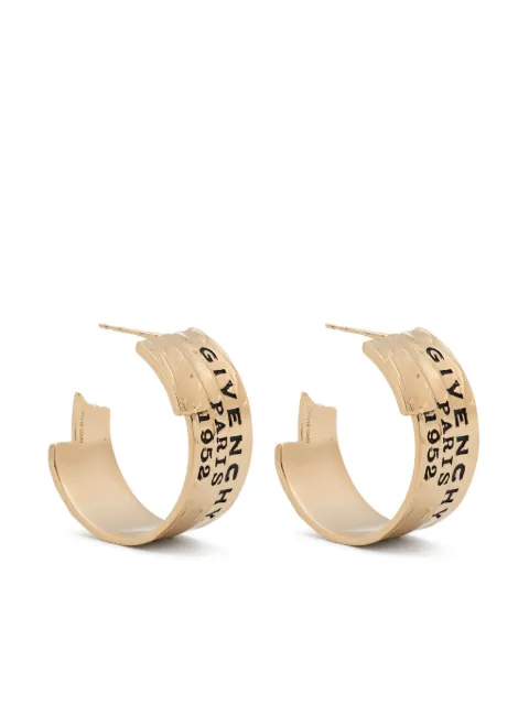 Givenchy tape earrings in metal and enamel