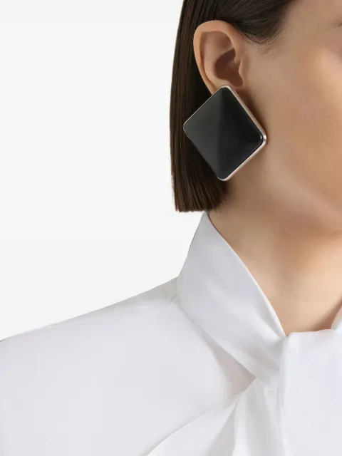 Givenchy boucles d’oreilles Sculpt asymétriques en métal et cuir