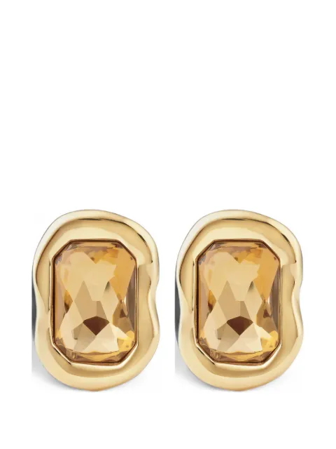 Givenchy boucles d’oreilles en cristal sculpturales à ornements de métal et strass