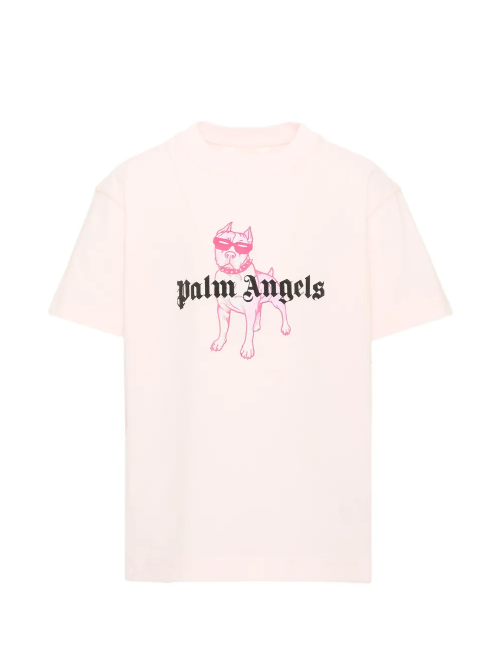 Palm Angels Kids dog-print logo-print T-shirt - Rosa