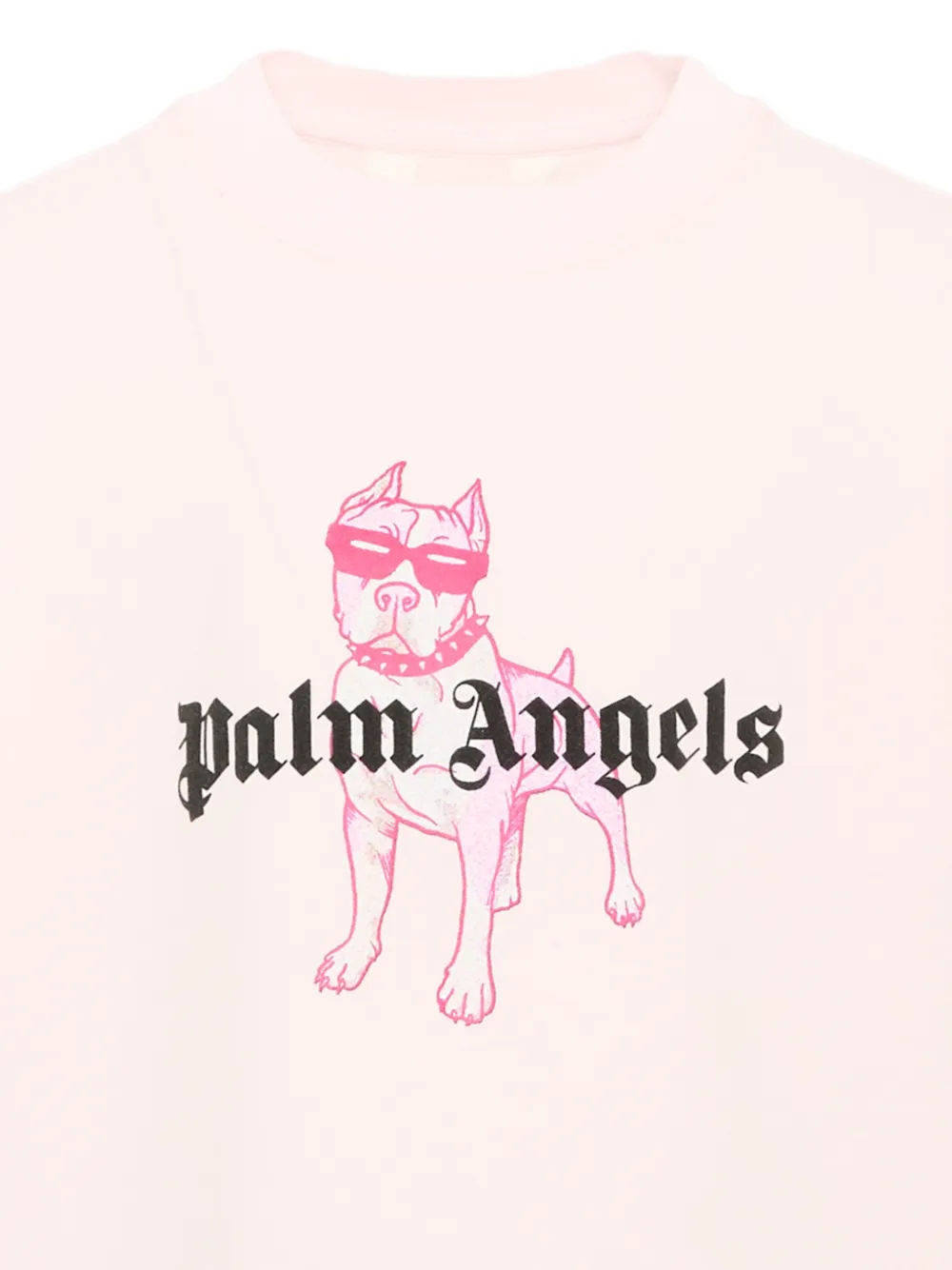 Palm Angels Kids T-shirt met hondenprint en logoprint Roze