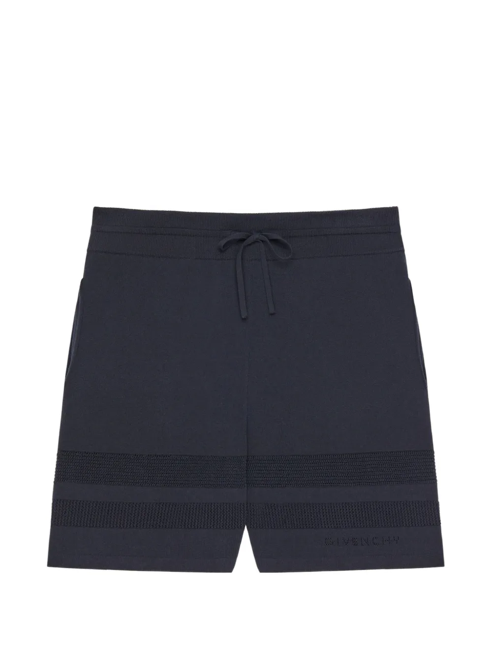 Givenchy Gebreide shorts met mesh details Blauw