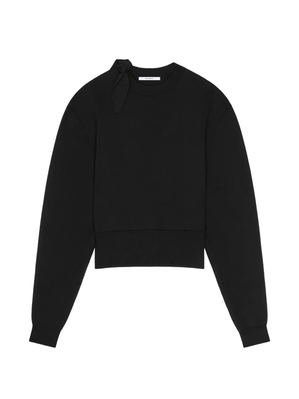 Givenchy sweater in wool and cotton with bow detail - Black