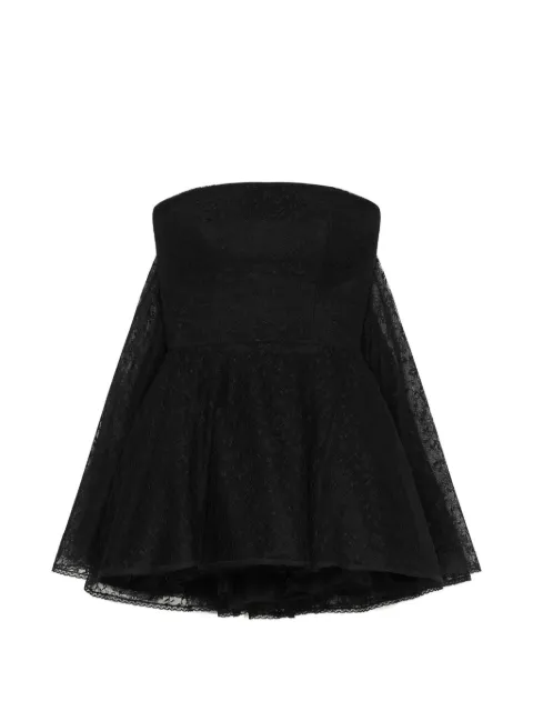 Givenchy mini bustier dress in lace with cape