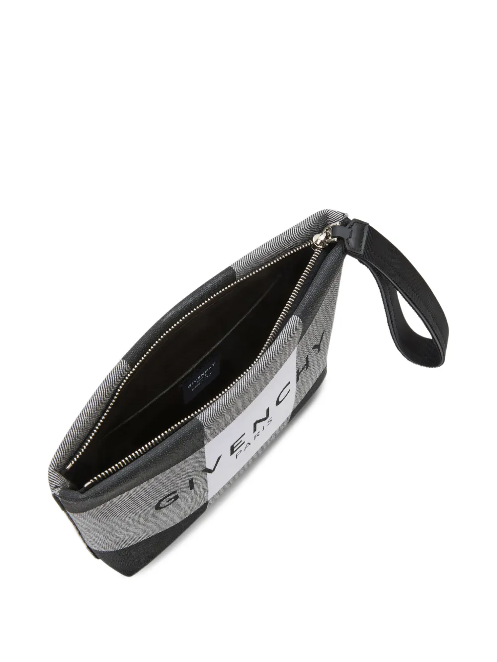 Givenchy geruite canvas buidel Zwart