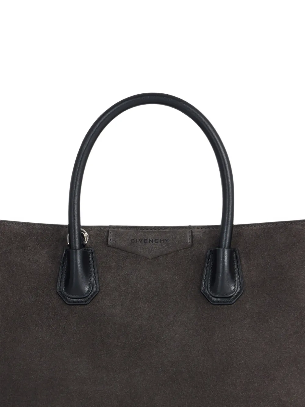 Givenchy Kleine Antigona Catchall suède leren tas Grijs