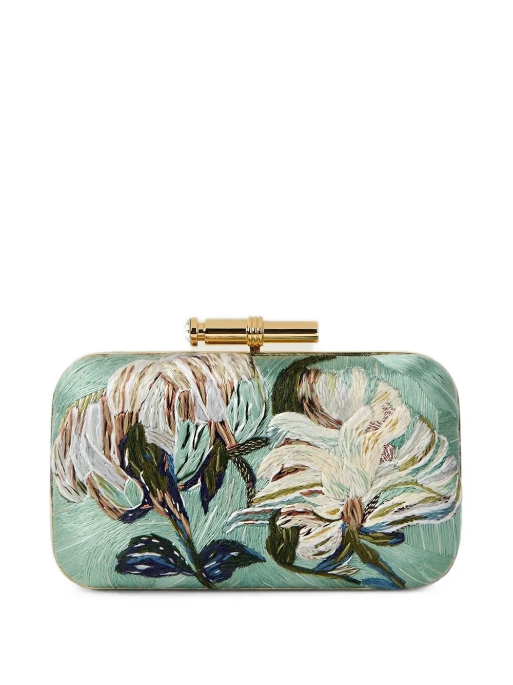 Givenchy Pout clutch met geborduurde bloemen Groen