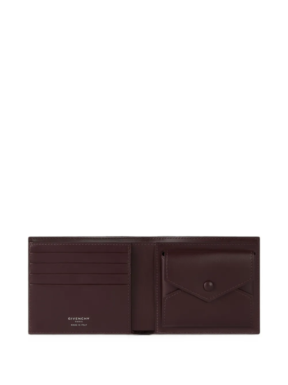Givenchy Portemonnee van bewerkt leer Bruin