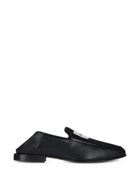 Givenchy label loafers in shiny leather