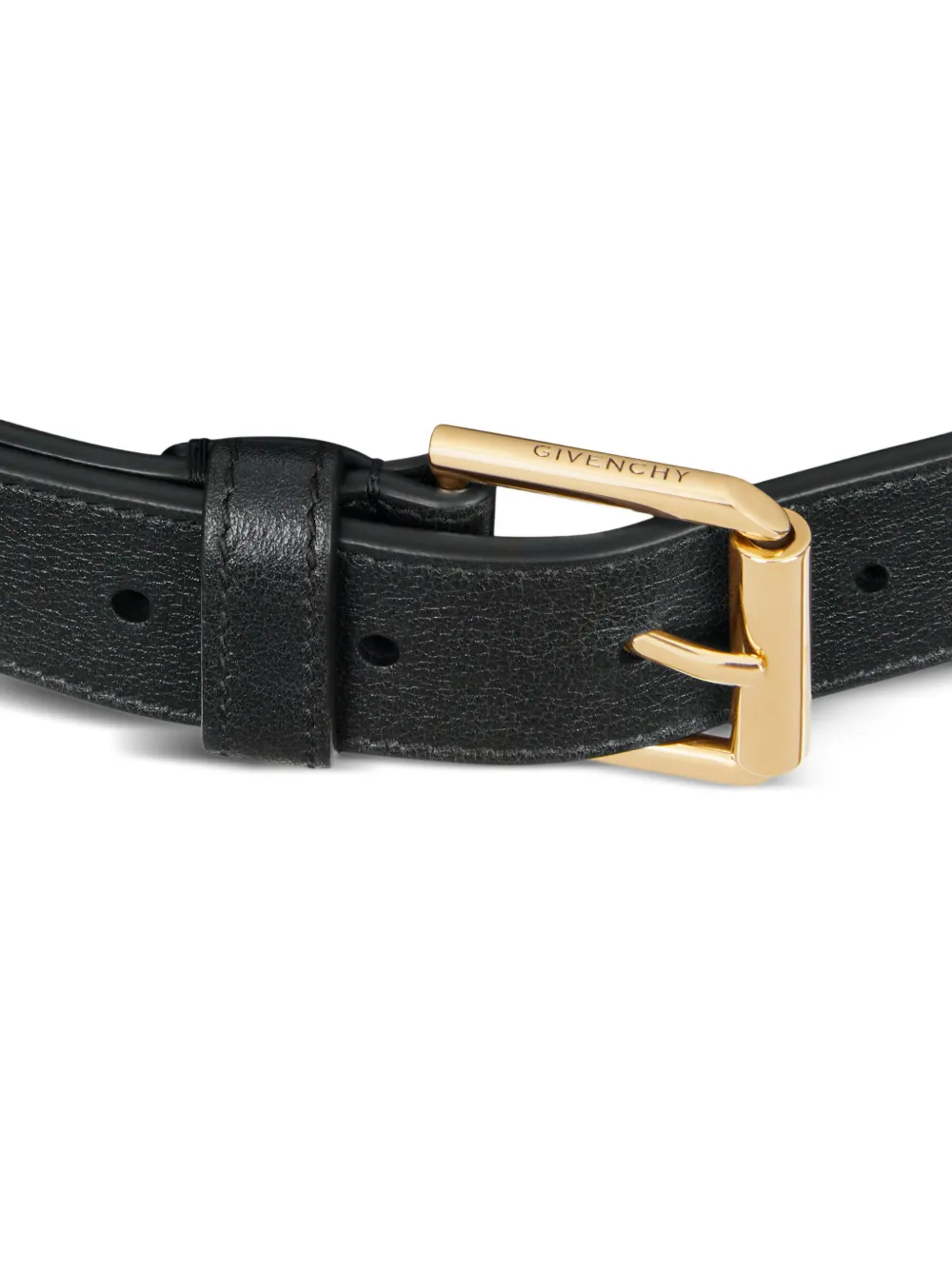 Givenchy Voyou riem van glanzend leer Zwart
