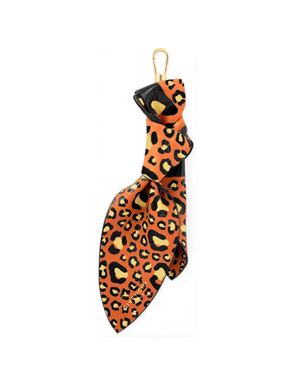 Givenchy Lucky Charms bow charm bag in leopard nappa leather - Orange