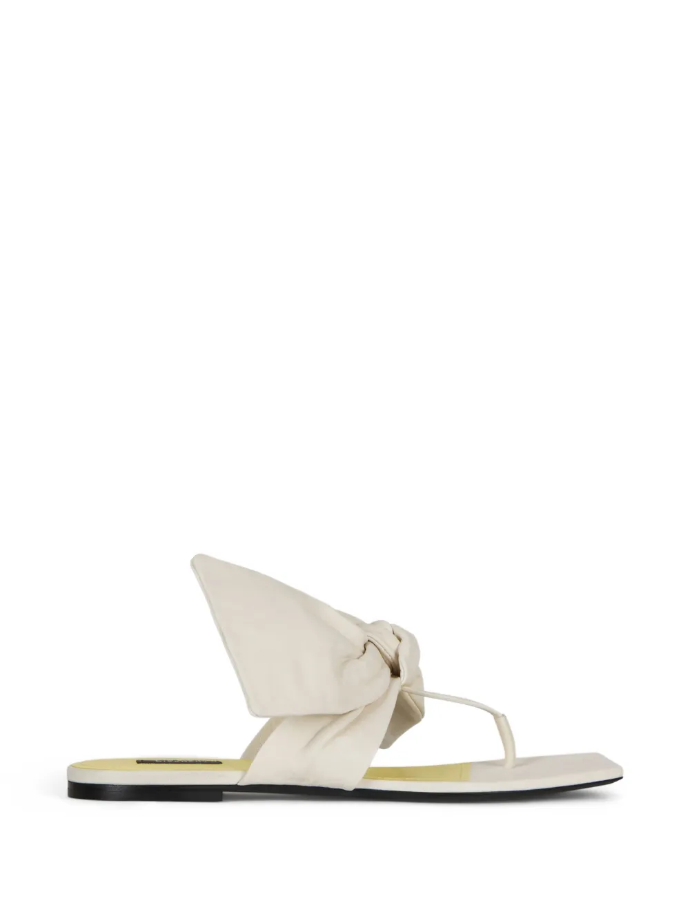 Givenchy sandales tongs Boudoir en cuir Nappa avec nœud - Blanc Givenchy sandales tongs Boudoir en cuir Nappa avec nœud - Blanc