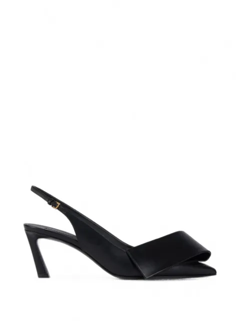 Givenchy twisted ribbon slingbacks pumps in leather