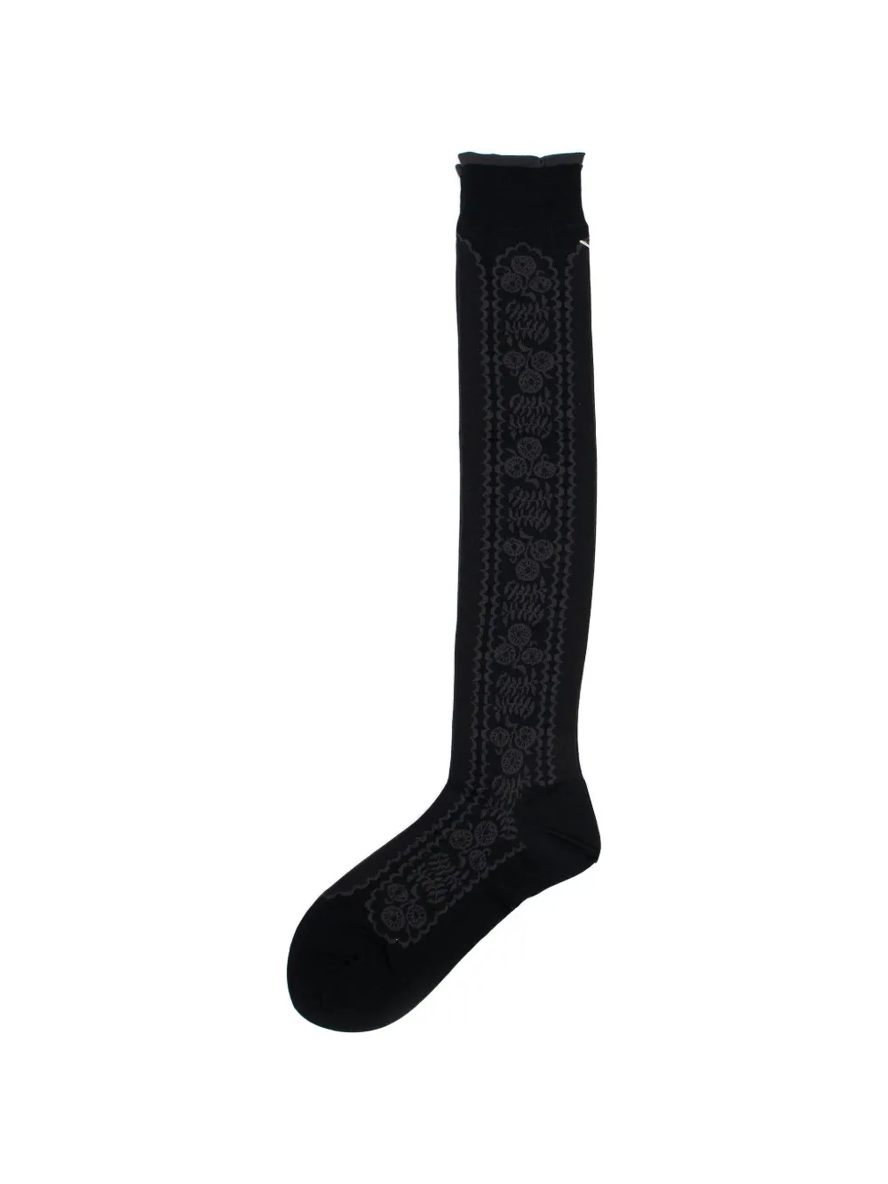 Antipast floral-pattern knit socks - Schwarz
