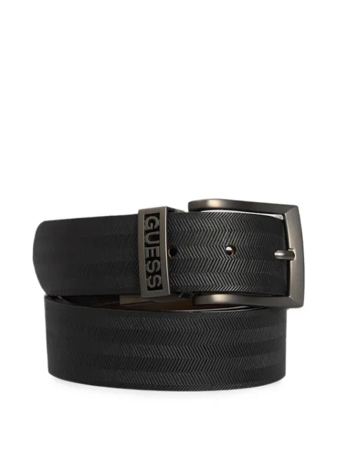 GUESS USA herringbone-pattern belt