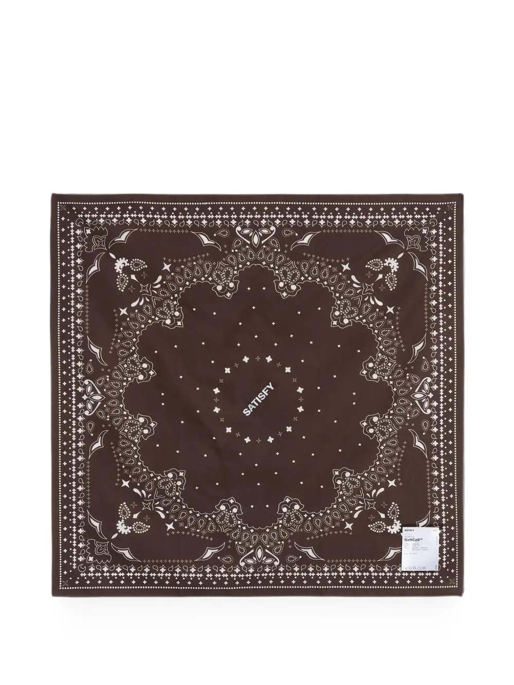 Satisfy paisley-print bandana scarf - Braun