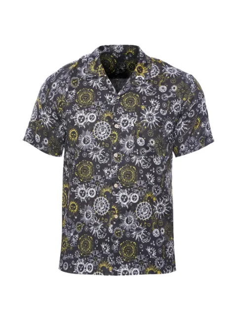 Boardies sun-print camp-collar shirt