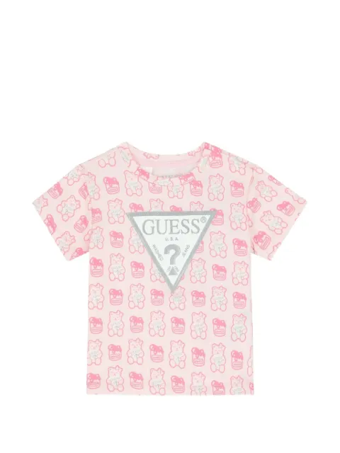 GUESS USA all-over print logo T-shirt