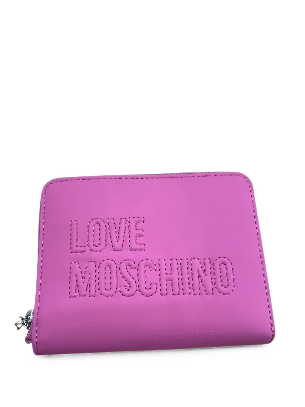 Love Moschino logo-embossed zip-around wallet - Rosa
