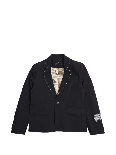 John Richmond Junior stud-embellished logo-patch blazer