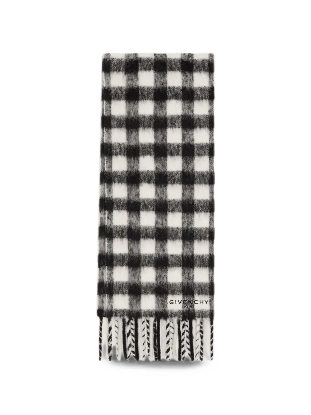 Givenchy checked scarf in alpaca wool · One Size
