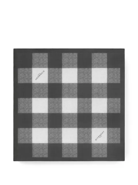 Givenchy checked square in silk georgette