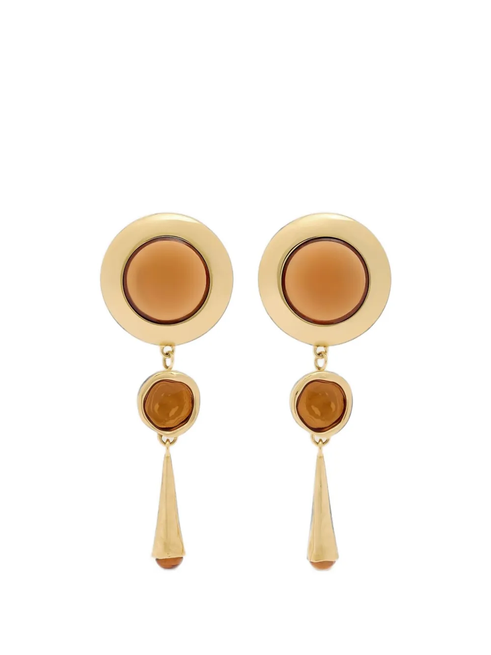 Givenchy Orecchini Sculpted Gem in metallo e resina - Oro