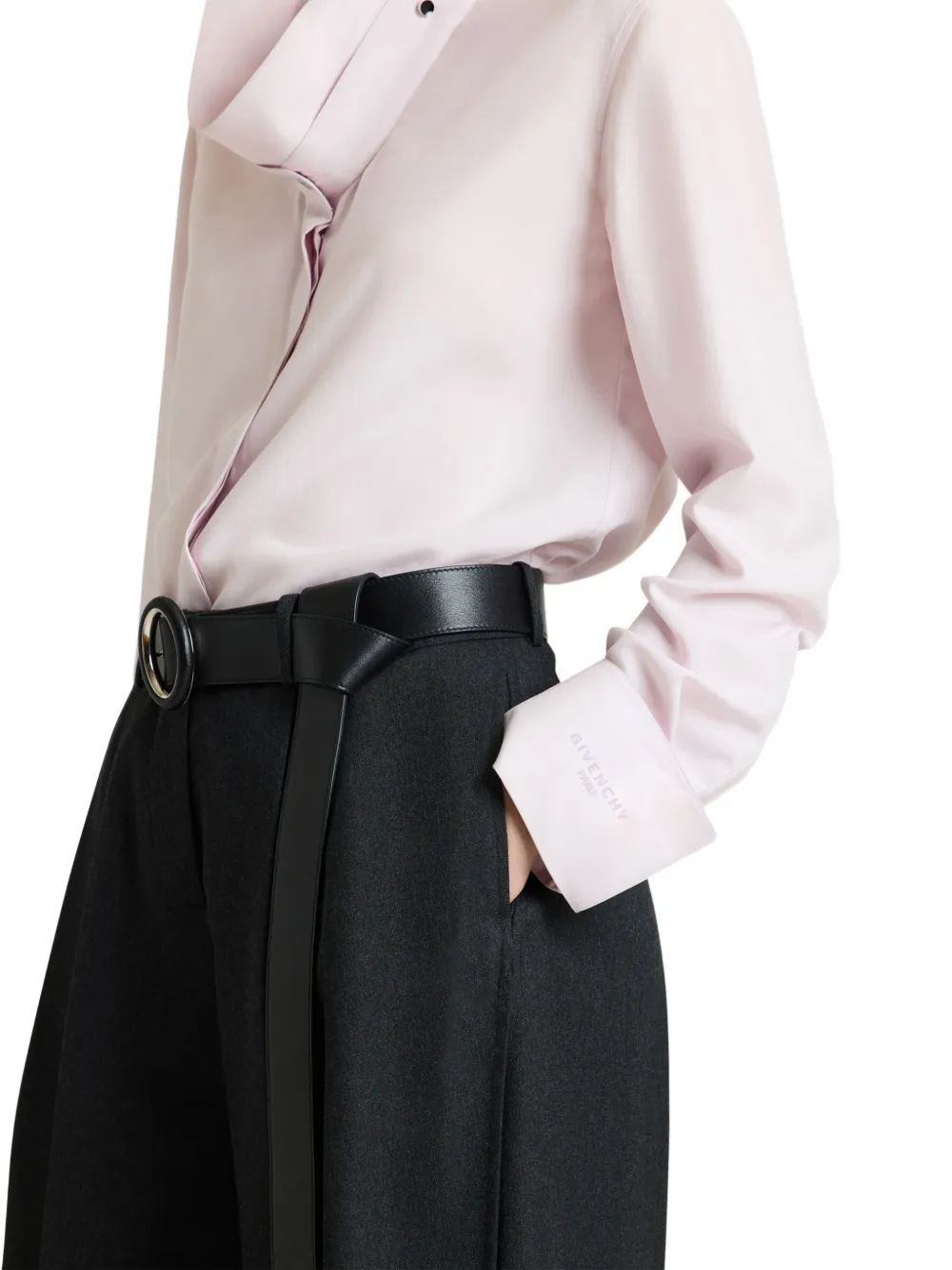 Givenchy Zijden blouse met gedeconstrueerde kraag Roze