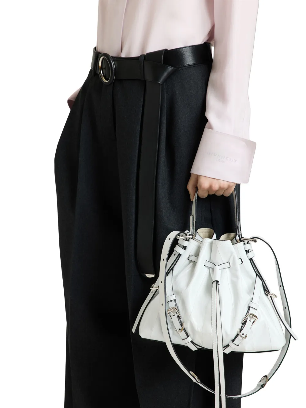 Givenchy Zijden blouse met gedeconstrueerde kraag Roze