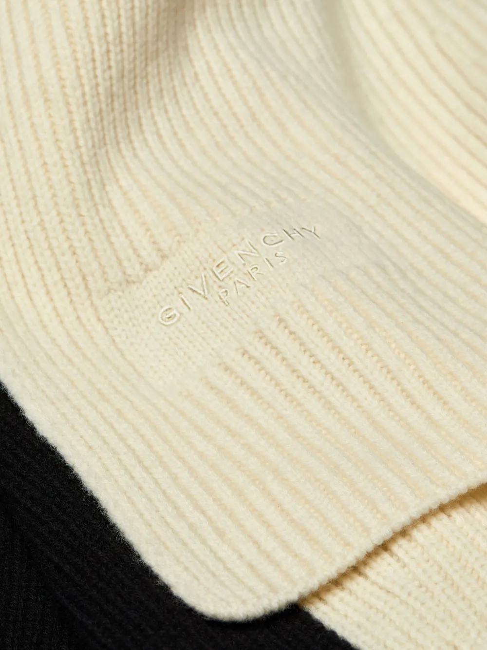 Givenchy Tweekleurige sjaal van wol en kasjmier Beige
