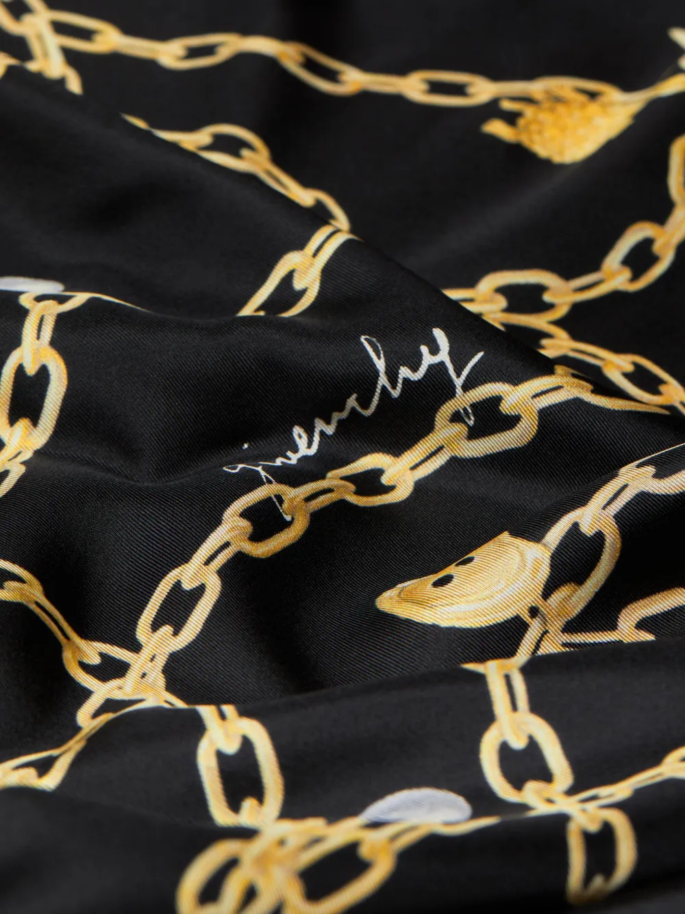Givenchy Kleine Lucky Charms zijden sjaal Zwart