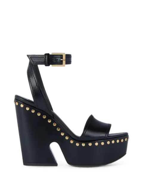 Givenchy Clog platform sandals in leather with studs detail
