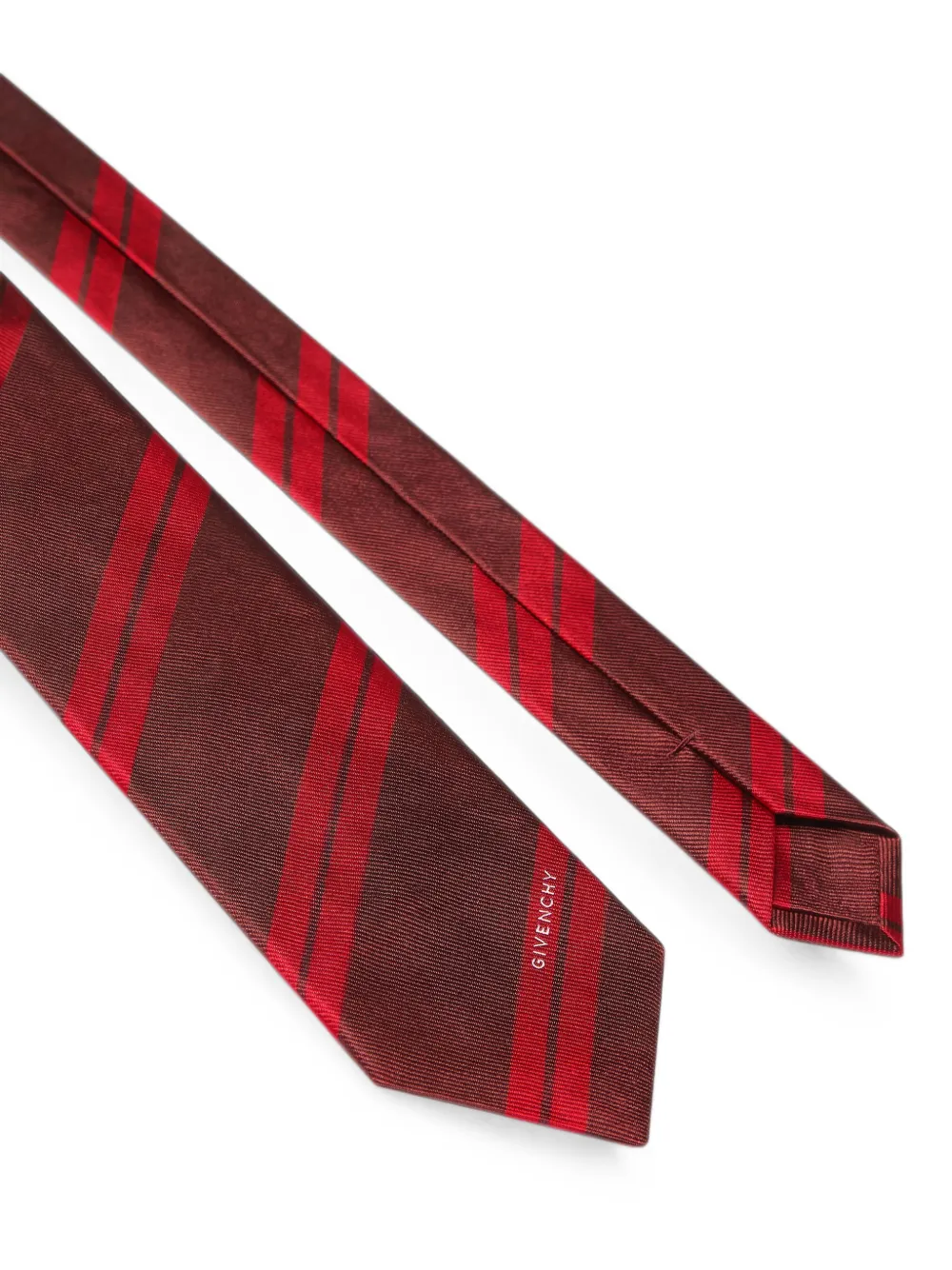 Givenchy Zijden grosgrain stropdas met strepen Rood