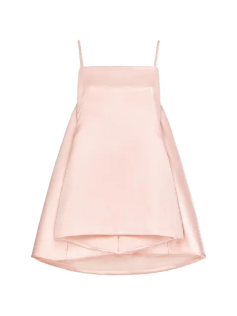 Givenchy sliced mini dress in satin with cape