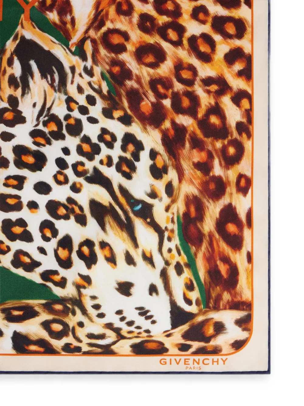 Givenchy Zijden sjaal met luipaard-print Bruin