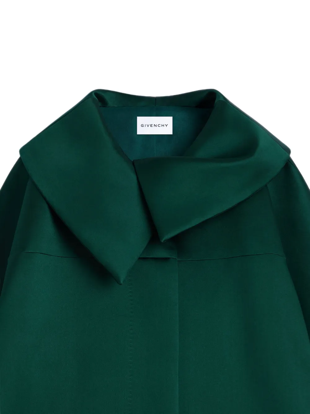 Givenchy Satijnen korte jas Groen